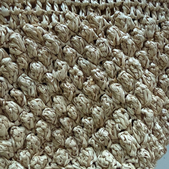 Chic Tan Woven Crossbody Bag with Pearl Strap - Picture 8 of 11